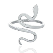 Silberring mit Schlangenwickel