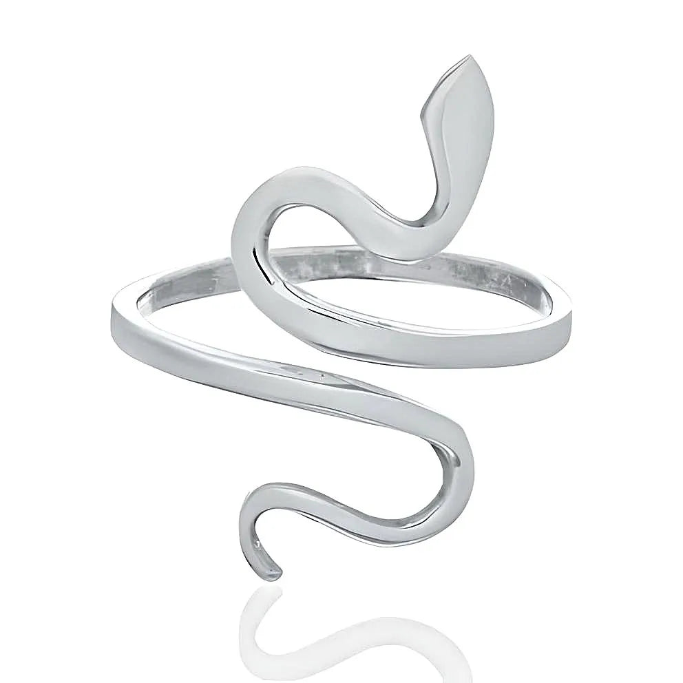 Silberring mit Schlangenwickel