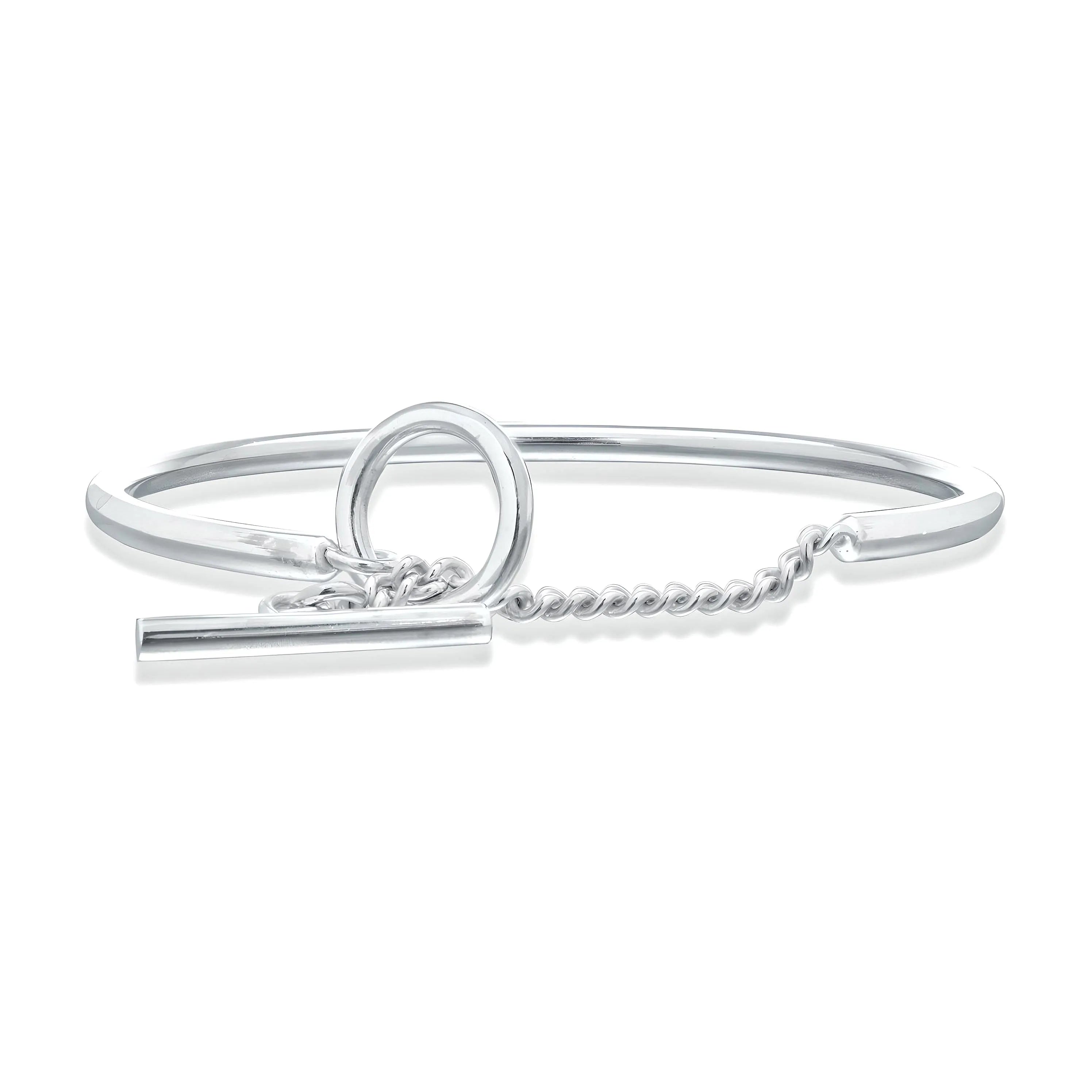 Silberarmband mit Knebelverschluss
